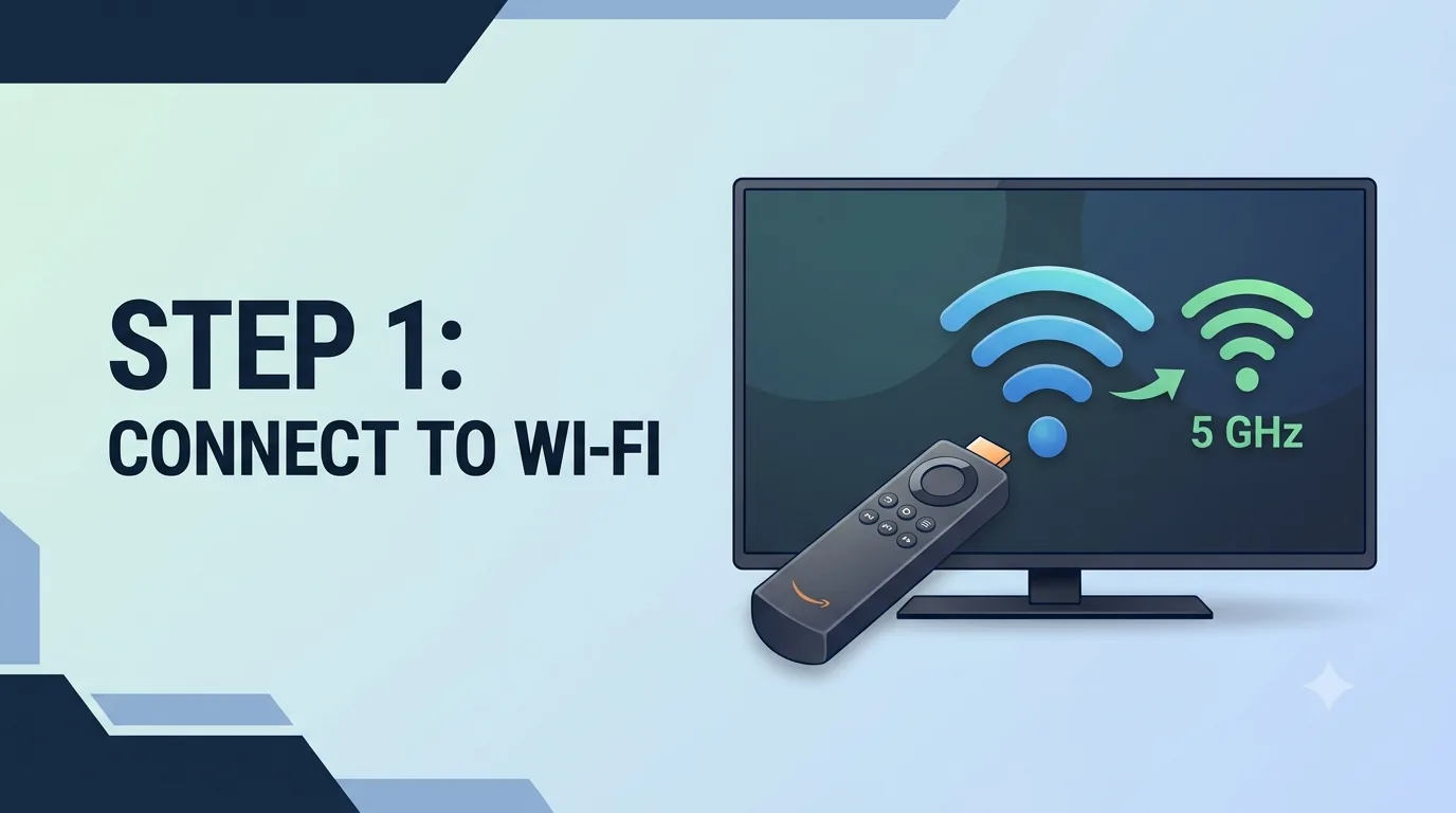 Placeholder showing a Fire Stick connected to Wi-Fi