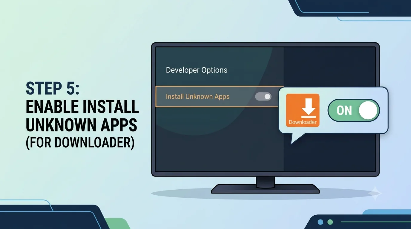 Placeholder showing Developer Options on Fire Stick