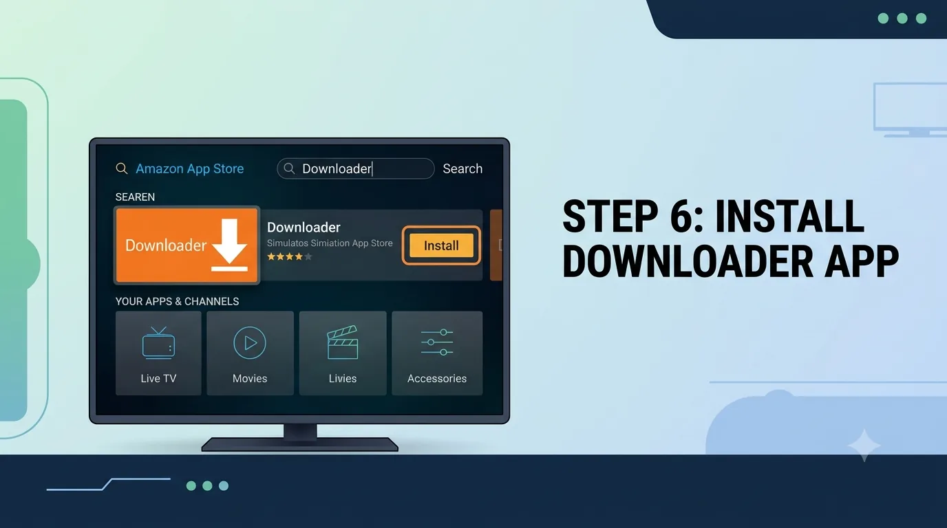 Placeholder showing the Downloader app on Fire Stick