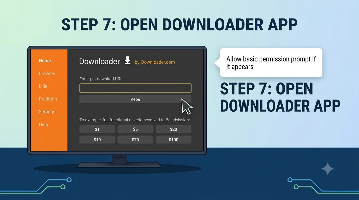 Placeholder showing the Downloader app on Fire Stick
