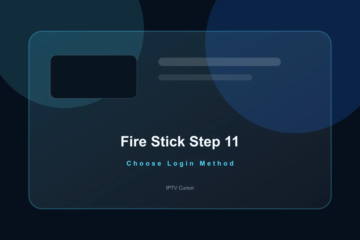Placeholder showing IPTV app login fields